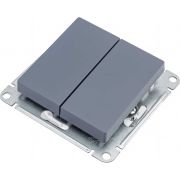 Переключатель двухклавишный ATLASDESIGN схема 6 10АХ механизм грифель