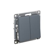 Выключатель двухклавишный ATLASDESIGN схема 5 10АХ механизм грифель
