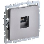 BRITE Розетка компьютерная RJ45 кат.5E РК10-БрС сталь