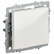 BRITE Выключатель 1-клавишный 10А безвинтовое крепление ВС11-1-0-БрБ белый IEK