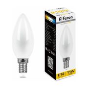 Лампа светодиодная LED 11вт Е14 теплый матовая свеча FILAMENT
