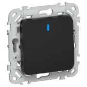 FLITE Выключатель 1-клавишный с индикацией 10А ВС11-1-1-ФлЧ черный IEK