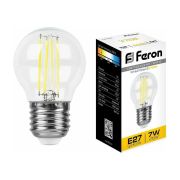 Лампа светодиодная LED 7вт Е27 теплый шар FILAMENT